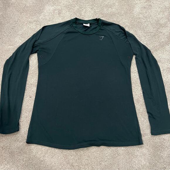 Gymshark Women's Longsleeve Shirt Dark Green Size Large - Picture 8 of 10